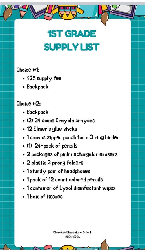 School Supplies 24-25