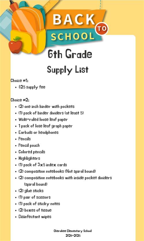 School Supplies 24-25