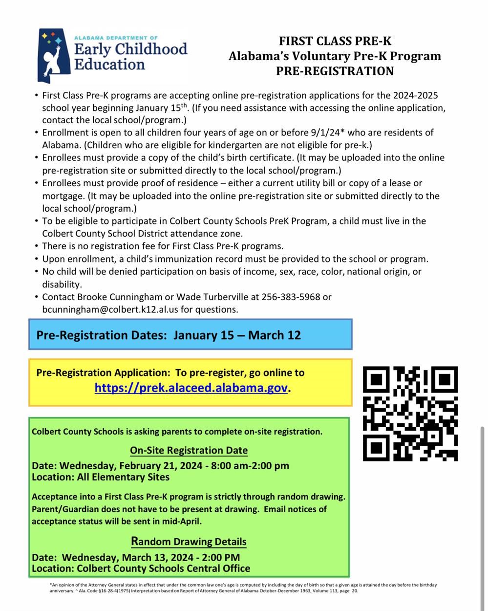 PreK Registration Flyer