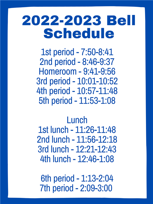 2022-23 Bell Schedule